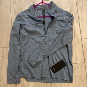 Lululemon Athletica Blue Zip Up Sweater with Mock Neck